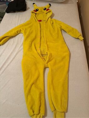 Pikachu One-Piece Pajamas Hooded Fleece